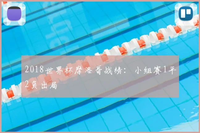 2018世界杯摩洛哥战绩：小组赛1平2负出局